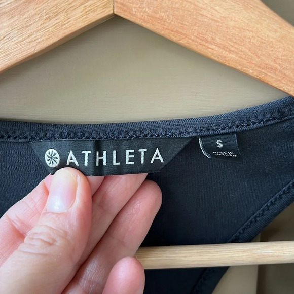 Athleta Rafina Midi Athletic Dress. Charcoal Gray. Built in Bra. Racer Back. S - Picture 3 of 10